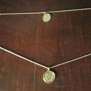 2 Layered gold necklace